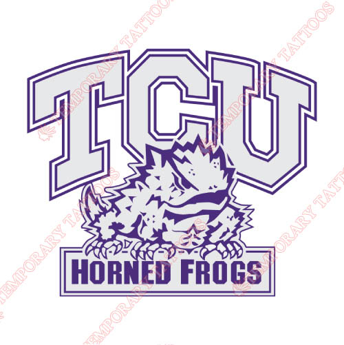 TCU Horned Frogs Customize Temporary Tattoos Stickers NO.6435